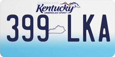 KY license plate 399LKA