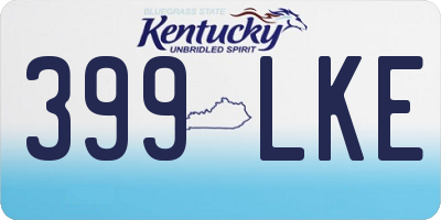 KY license plate 399LKE