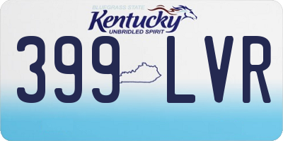 KY license plate 399LVR