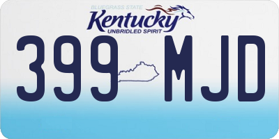 KY license plate 399MJD