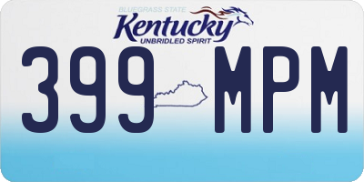 KY license plate 399MPM