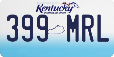 KY license plate 399MRL