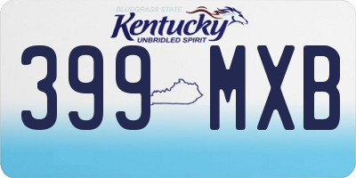 KY license plate 399MXB
