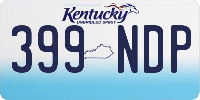 KY license plate 399NDP