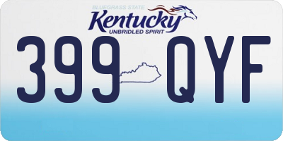 KY license plate 399QYF