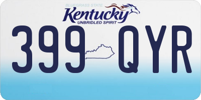 KY license plate 399QYR