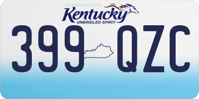 KY license plate 399QZC