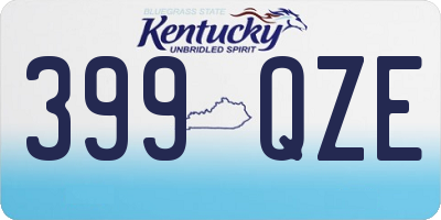 KY license plate 399QZE