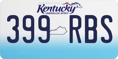 KY license plate 399RBS