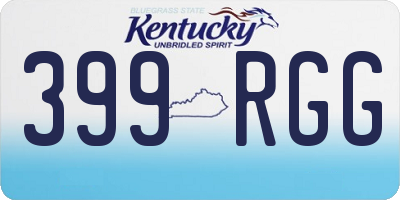KY license plate 399RGG