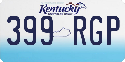 KY license plate 399RGP