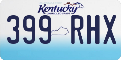 KY license plate 399RHX