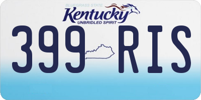 KY license plate 399RIS