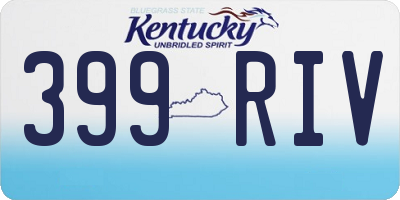KY license plate 399RIV