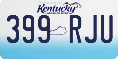 KY license plate 399RJU