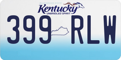 KY license plate 399RLW