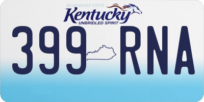 KY license plate 399RNA