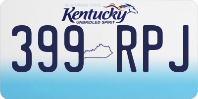 KY license plate 399RPJ