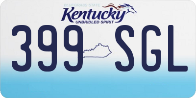 KY license plate 399SGL