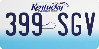 KY license plate 399SGV