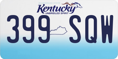 KY license plate 399SQW