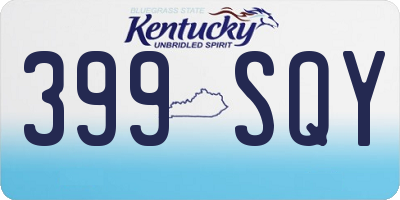 KY license plate 399SQY