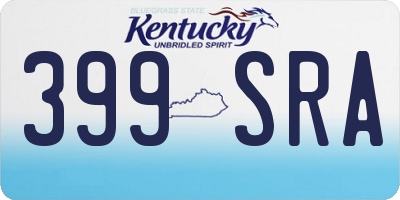 KY license plate 399SRA