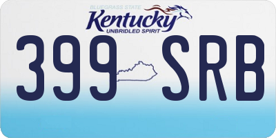 KY license plate 399SRB