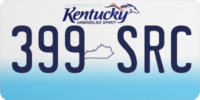 KY license plate 399SRC