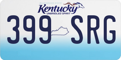 KY license plate 399SRG