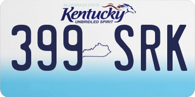KY license plate 399SRK