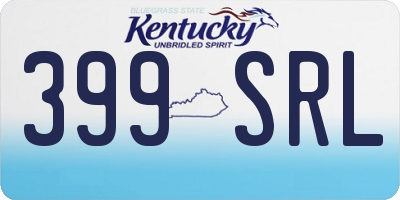 KY license plate 399SRL