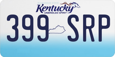 KY license plate 399SRP