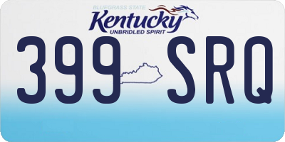 KY license plate 399SRQ