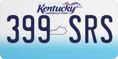 KY license plate 399SRS