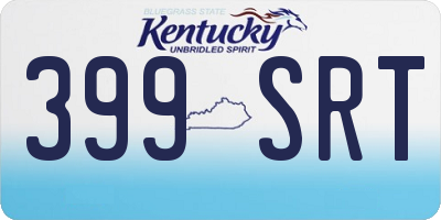 KY license plate 399SRT