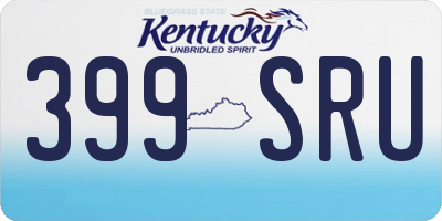 KY license plate 399SRU