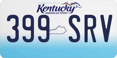 KY license plate 399SRV