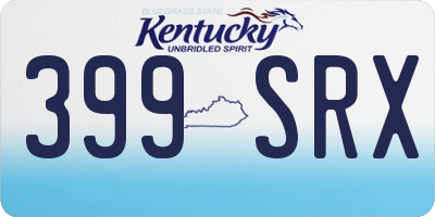 KY license plate 399SRX