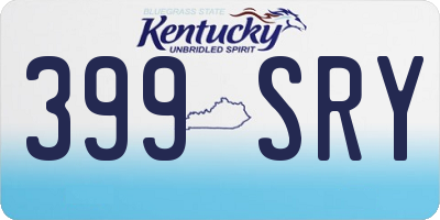 KY license plate 399SRY