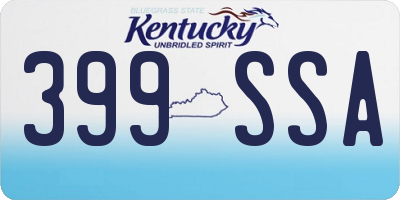 KY license plate 399SSA