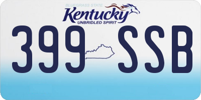 KY license plate 399SSB