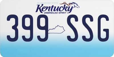 KY license plate 399SSG