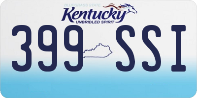 KY license plate 399SSI