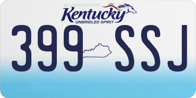 KY license plate 399SSJ
