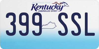 KY license plate 399SSL