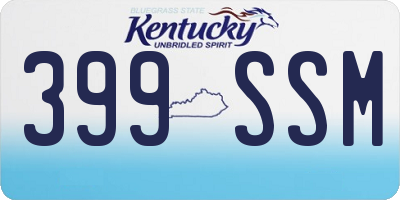 KY license plate 399SSM