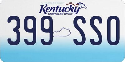 KY license plate 399SSO