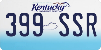 KY license plate 399SSR