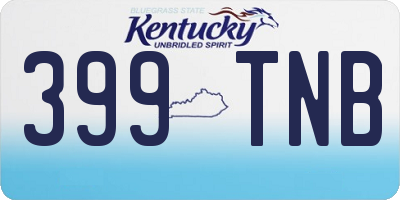 KY license plate 399TNB